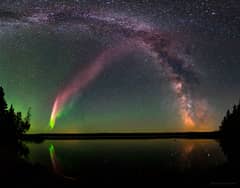 Preview of A Glowing STEVE and the Milky Way