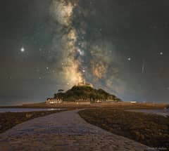 Preview of The Milky Way over St Michael's Mount