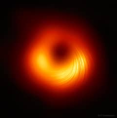 Preview of M87's Central Black Hole in Polarized Light