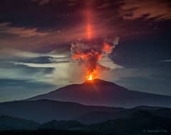 Preview of Light Pillar over Volcanic Etna