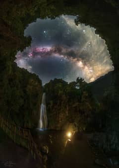 Preview of A Waterfall and the Milky Way