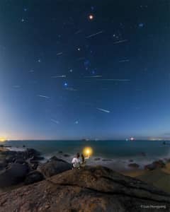 Preview of Leonid Meteors Through Orion
