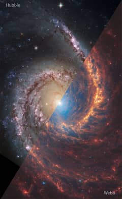 Preview of NGC 1566: A Spiral Galaxy from Webb and Hubble