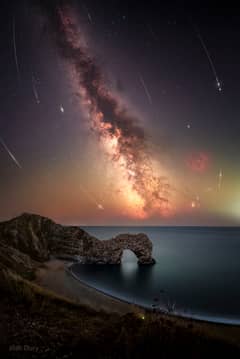 Preview of Perseid Meteors from Durdle Door