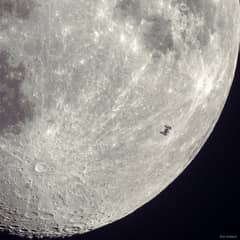 Preview of Space Station Silhouette on the Moon