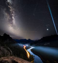 Preview of Meteors and Satellite Trails over the Limay River
