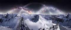 Preview of Three Sky Arches over Snowy Alps