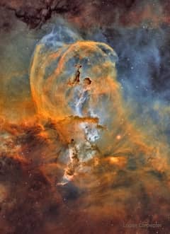 Preview of NGC 3576: The Statue of Liberty Nebula