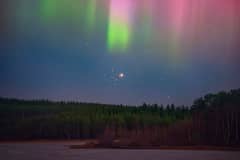 Preview of Mars and the Beehive Under an Aurora