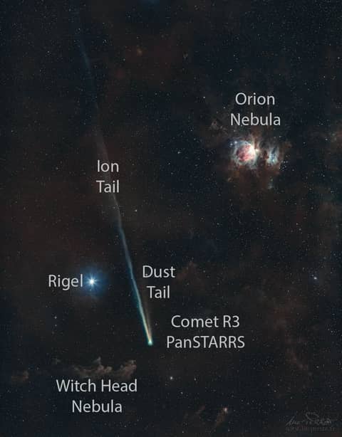 Comet R3 PanSTARRS and Orion