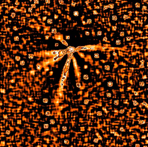 Seven Jets from Comet Hale-Bopp