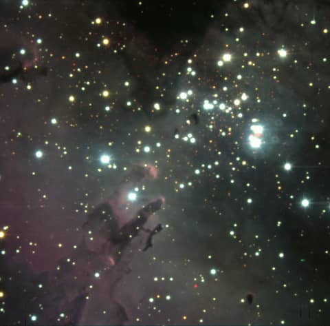Blue Stars and Red Pillars