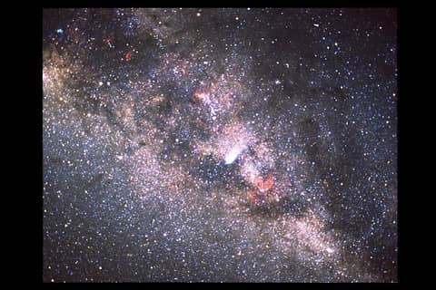 Comet Halley and the Milky Way