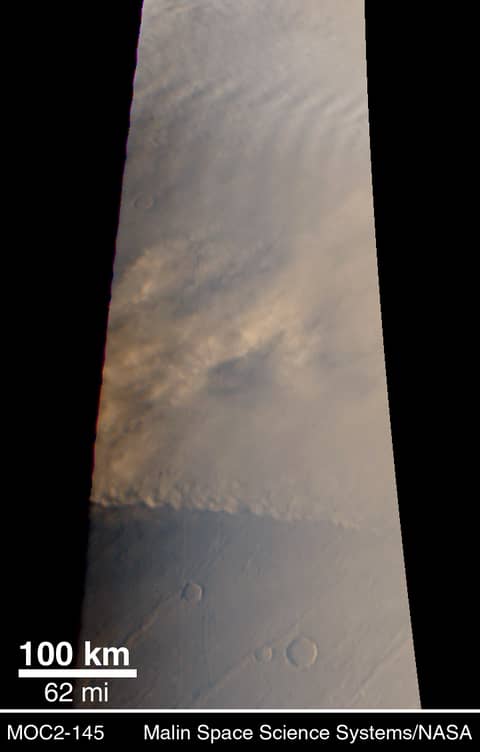 A Martian Dust Storm Approaches