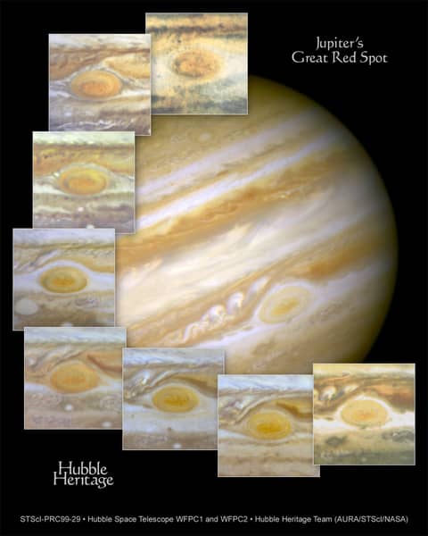 Hubble Tracks Jupiter's Great Red Spot