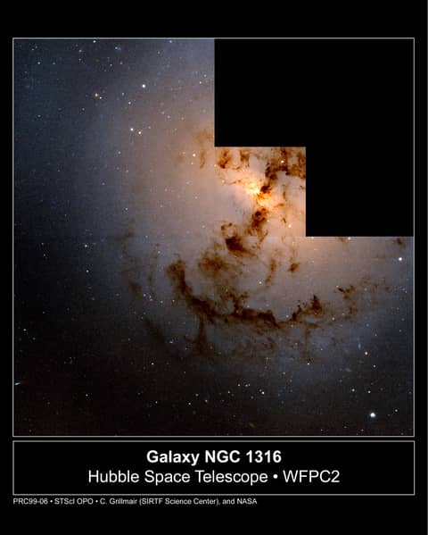 NGC 1316: After Galaxies Collide