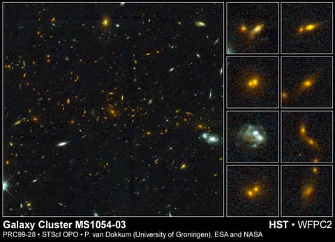 Cosmic Collisions in a Galaxy Cluster