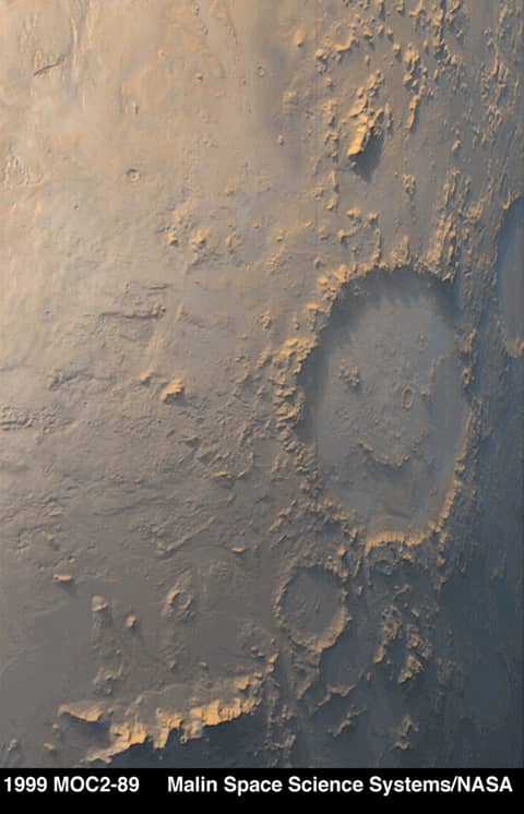 Happy Face Crater on Mars