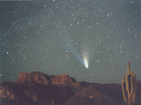 Comet Hale-Bopp Over the Superstition Mountains