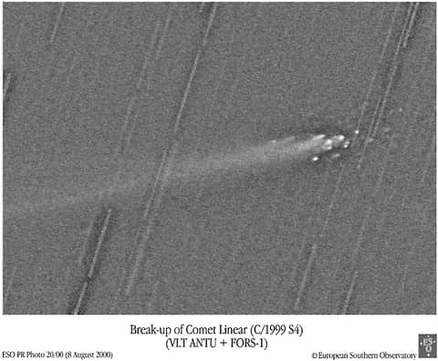 Fragments of Comet LINEAR