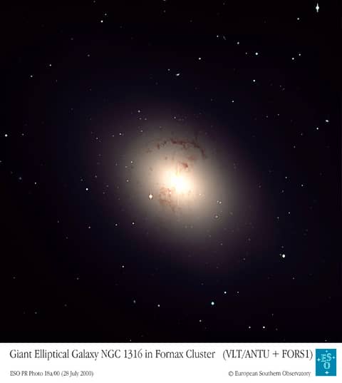 Unusual Giant Galaxy NGC 1316