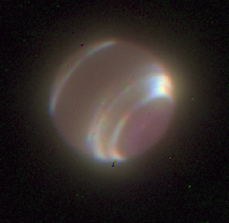 Neptune through Adaptive Optics