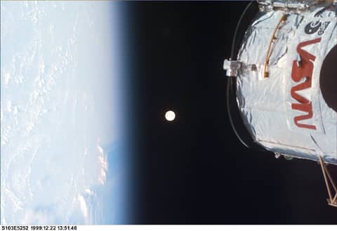 Earth, Moon, Hubble