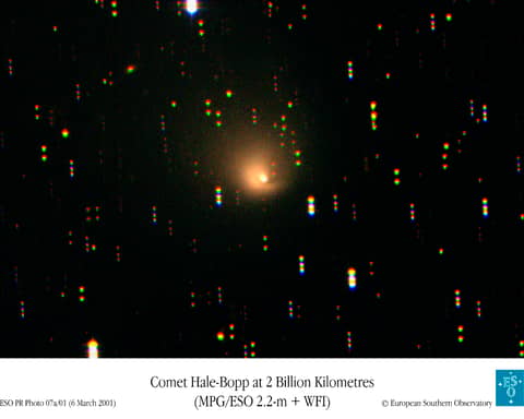 Comet Hale-Bopp in the Outer Solar System
