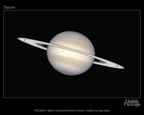 Natural Saturn On The Cassini Cruise