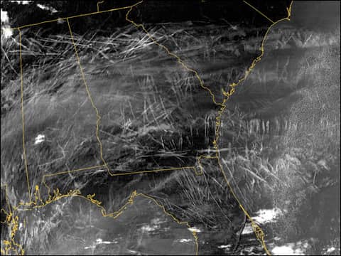 Contrail Clutter over Georgia