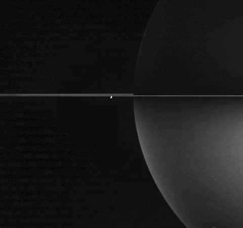 Thin Rings Around Polarized Saturn