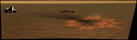 Heat Shield Impact Crater on Mars