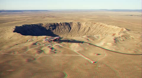 3D Barringer Meteorite Crater
