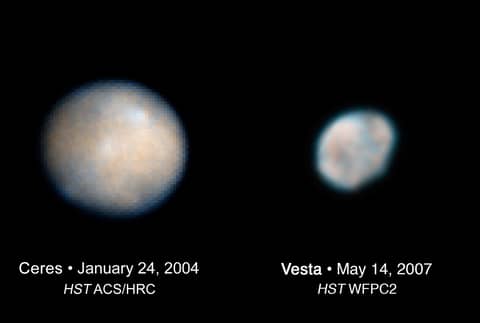 Small Worlds Ceres and Vesta