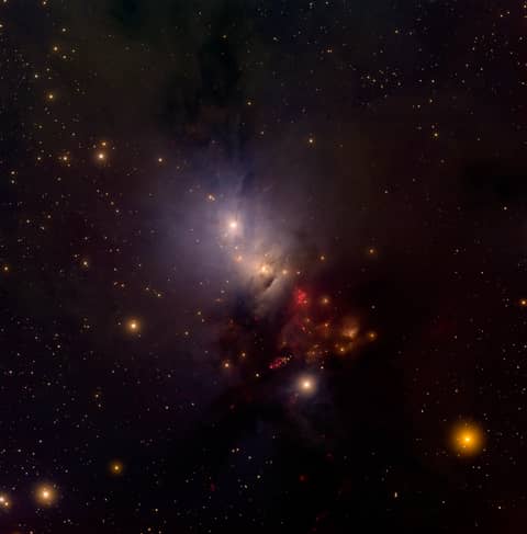 In the Center of Reflection Nebula NGC 1333