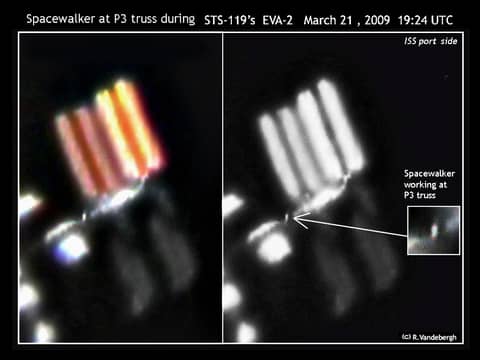 ISS and Astronaut