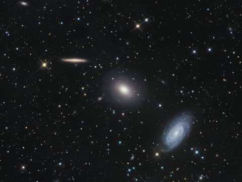 Three Galaxies in Draco