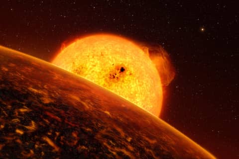 CoRoT Satellite Discovers Rocky Planet