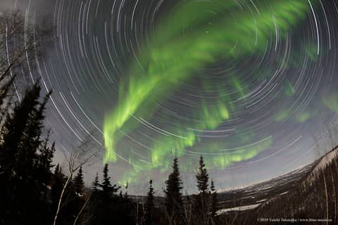 Yukon Aurora with Star Trails