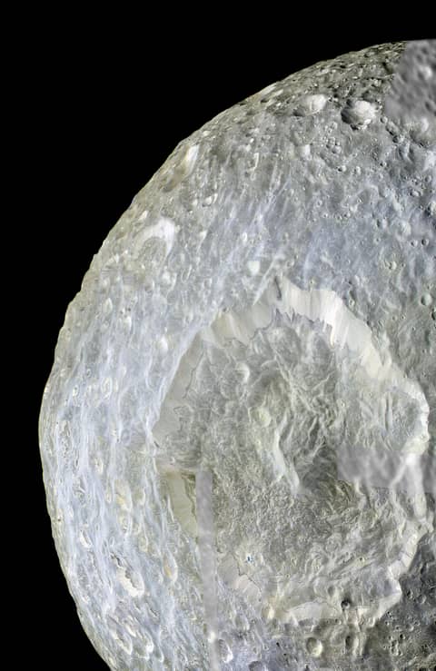 Herschel Crater on Mimas of Saturn