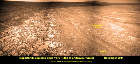 An Unusual Vein of Deposited Rock on Mars