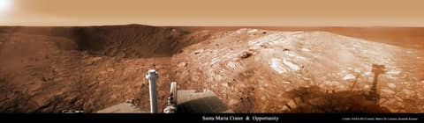 Opportunity at Santa Maria Crater