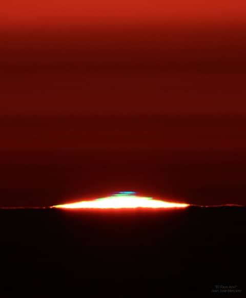 A Green Flash from the Sun