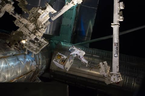 A Busy Space Walk at the Space Station
