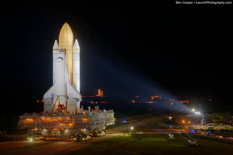 Last Roll Out of a NASA Space Shuttle