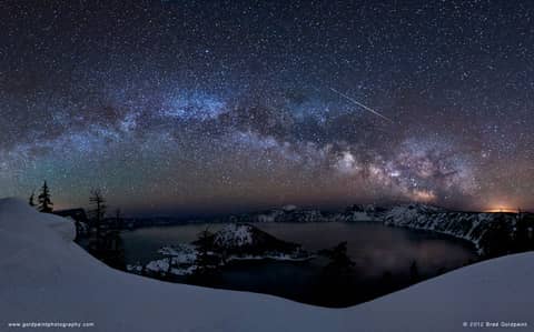Meteor Over Crater Lake