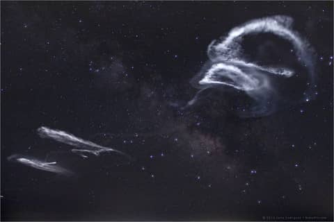 Rocket Trails in the Milky Way