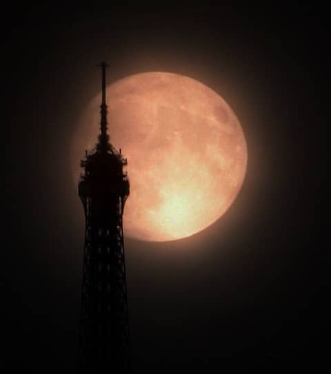 Supermoon Over Paris