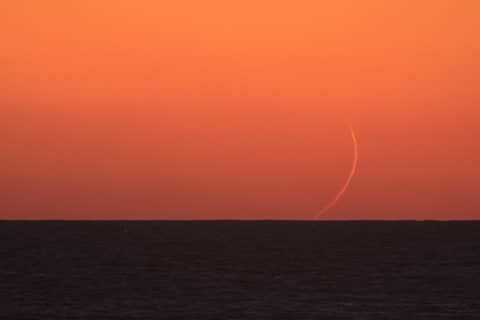Moonset from Taiwan