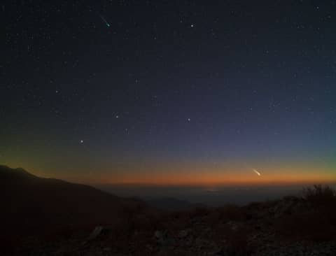 Comets Lemmon and PanSTARRS Peaking